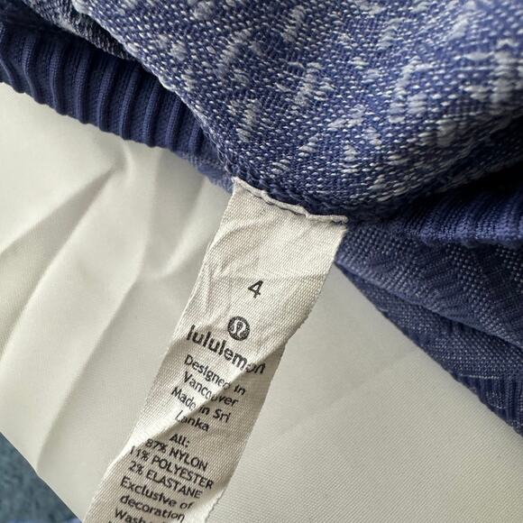 Lululemon Rest Less Hoodie Gatsby Blue White Long Sleeve Size 4 - Picture 9 of 13